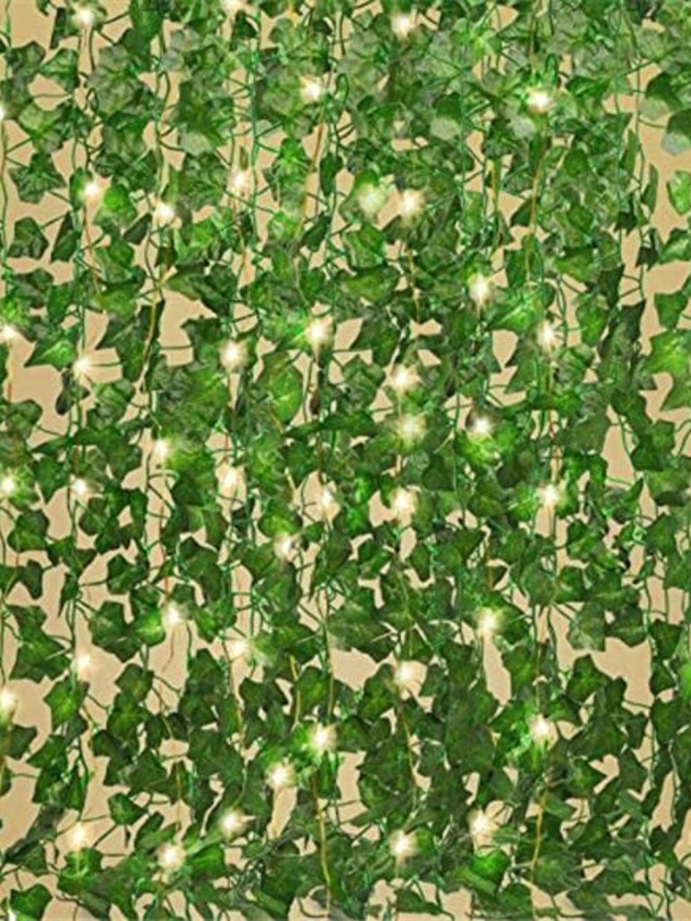 Artificial Ivy Garland LED String Lights Hanging Vines Room Decor Wall